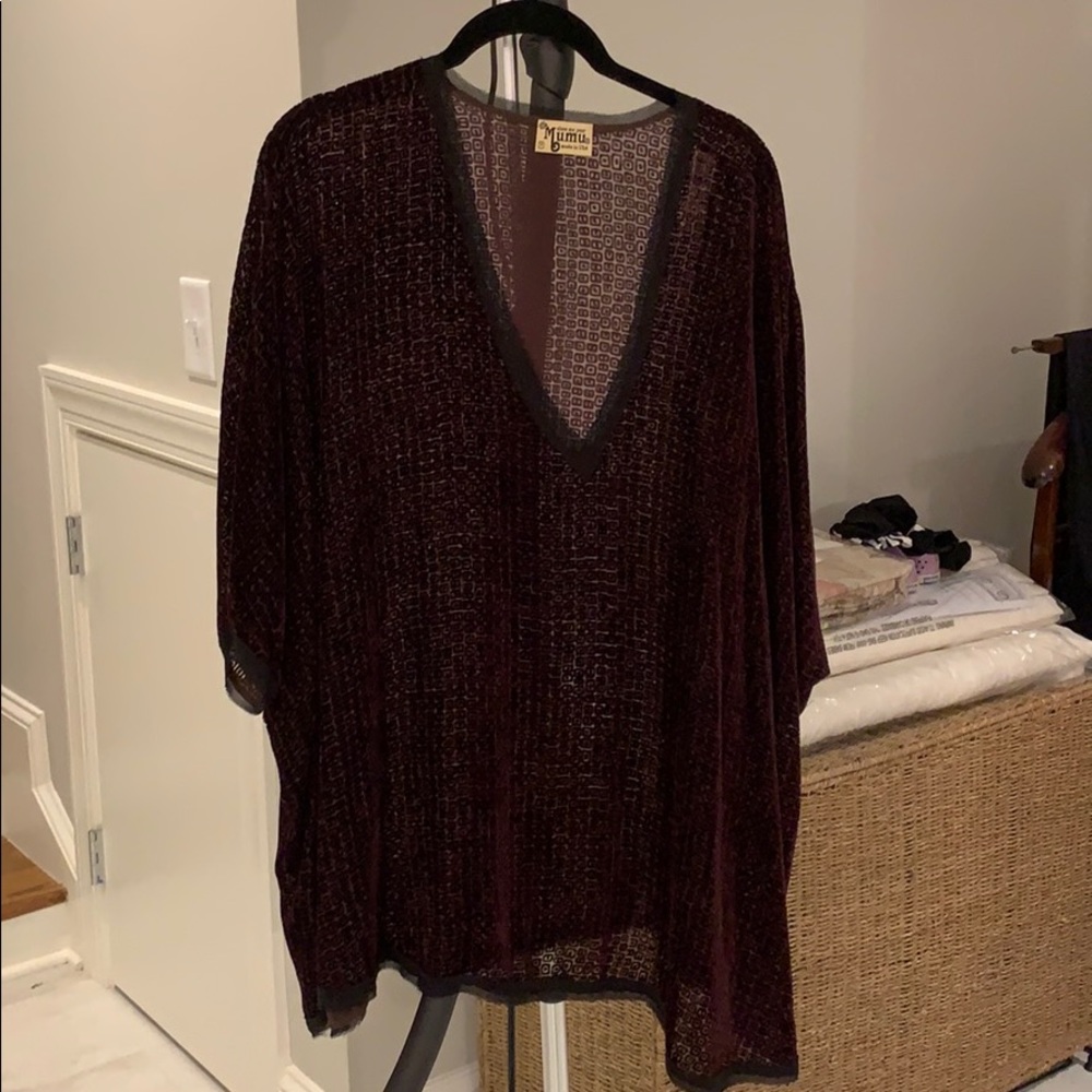 Maroon/black velvet tunic. Show Me Your MuMu